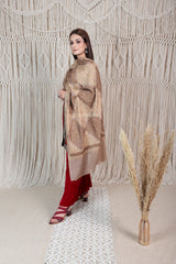 Pashmina beige color nalki embroidery with swarovski