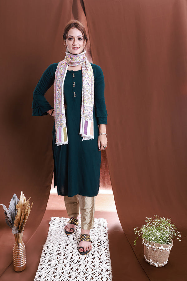 White Double border soft kani