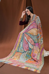 Multi-color ethnic design hand painted and embroidered