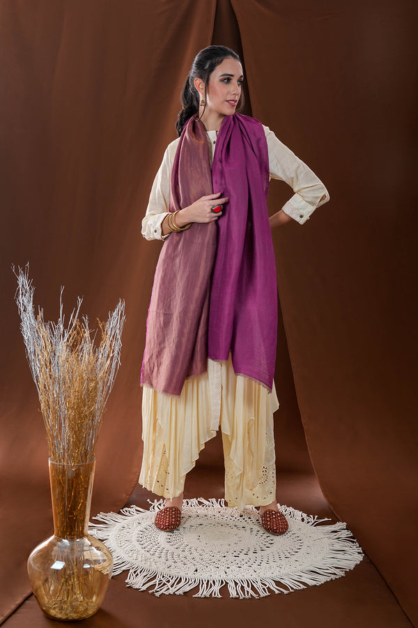 Elite moonlight zari reversible stole